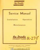 Rockford-Rockford Series 40 Shaper Planer Service Operation & Maintenance Manual 1952-\"40\" Series-#40-No. 40-05